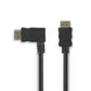Nedis High Speed HDMI Cable to HDMI Connector Left Angled 1.5m Black - CVGB34250BK15