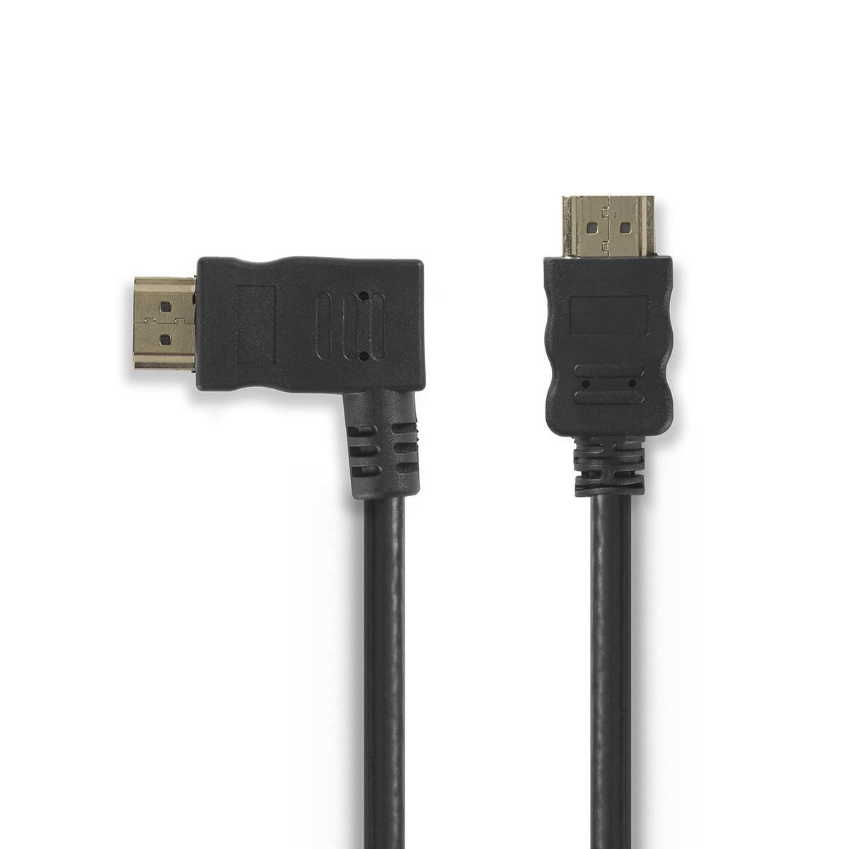 Nedis High Speed HDMI Cable to HDMI Connector Left Angled 1.5m Black - CVGB34250BK15