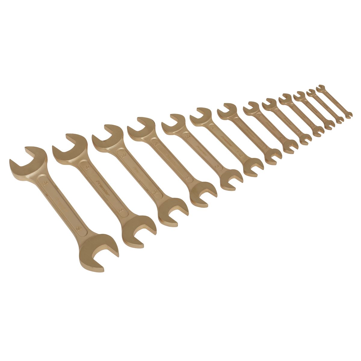 Sealey Double Open-End Spanner Set 13pc - Non-Sparking NS015
