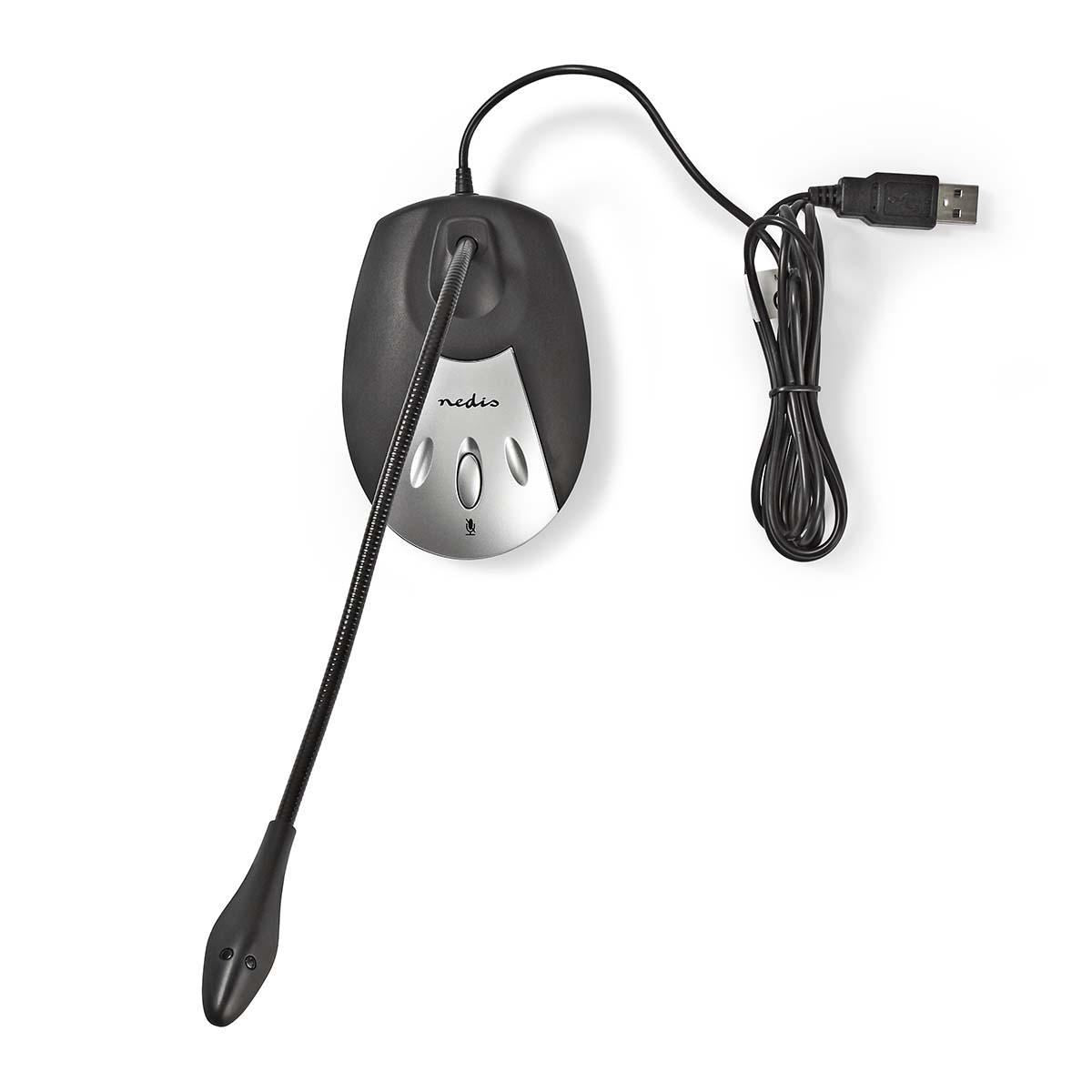 Nedis Wired Microphone USB Black/Grey MICDU100BK