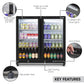 Baridi Hinged Double Door, Back Bar Drinks Fridge/Cooler, 190L Capacity DH272