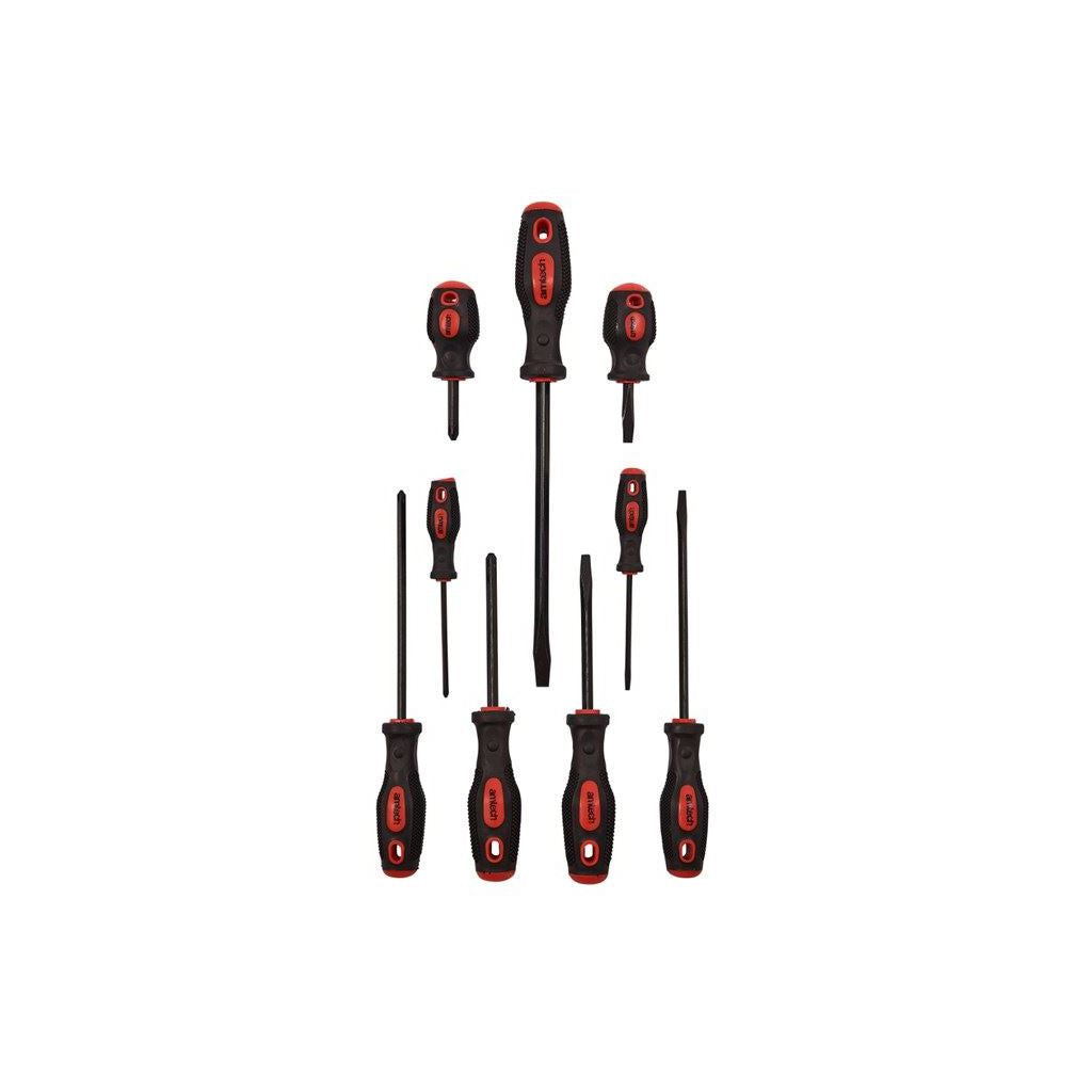9 Piece Screwdriver Set 4 Phillips 5 Slotted Diy Tool Soft Grip Handles - L0820
