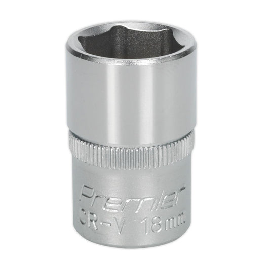 Sealey WallDrive Socket 18mm 1/2"Sq Drive S1218