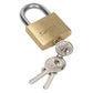 Sealey Brass Body Padlock with Brass Cylinder 40mm S0987