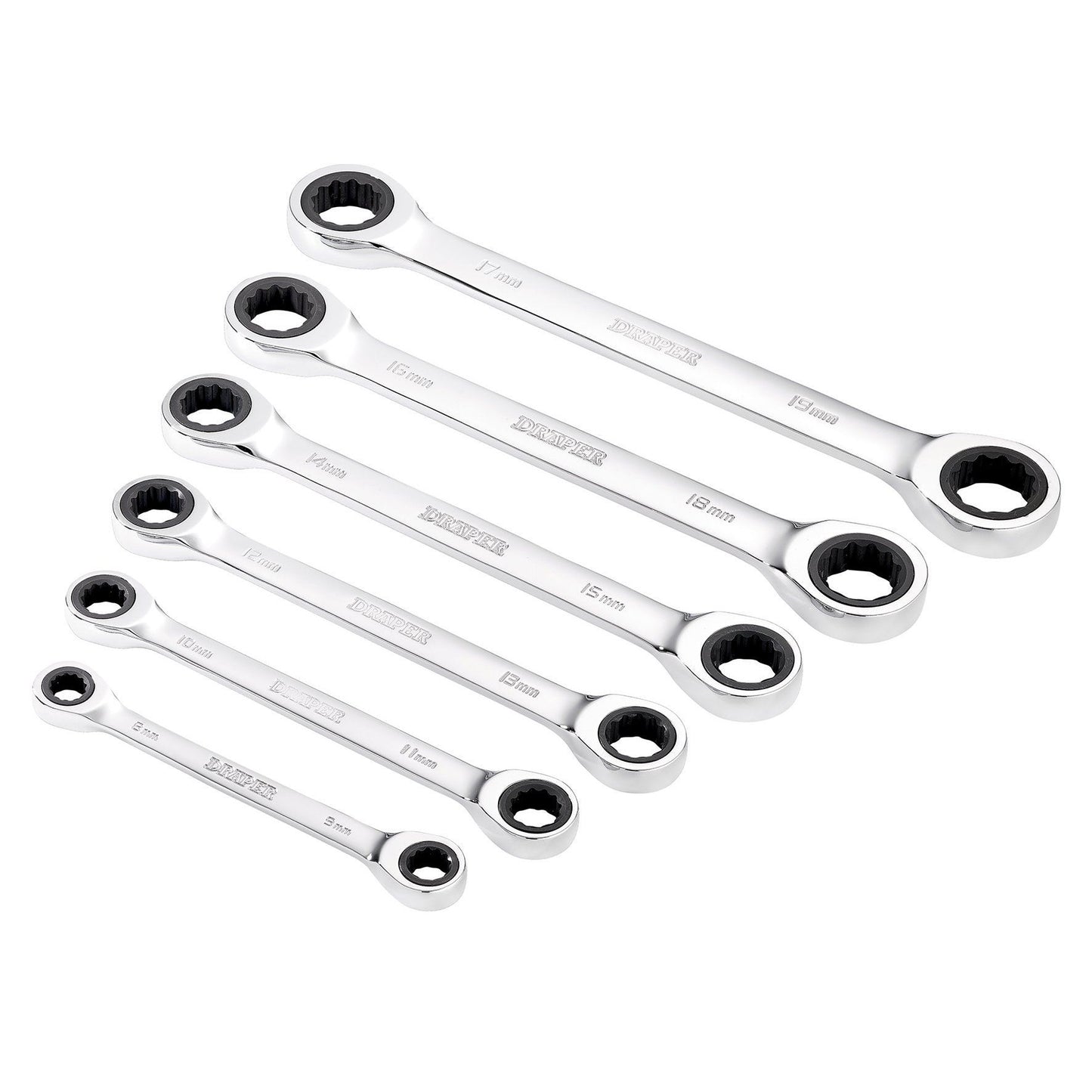 Draper 6 Piece Ratchet Ring Spanner Set 8231BSMM/6 - 27741