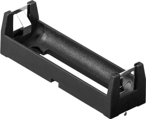 Goobay 1x 18650 (168A) battery holder black Print assembly horizontal (2-pin)