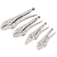 Draper 35373 4 Piece Self Grip Mole Grip Pliers Set Curved Jaw Straight Jaw Long