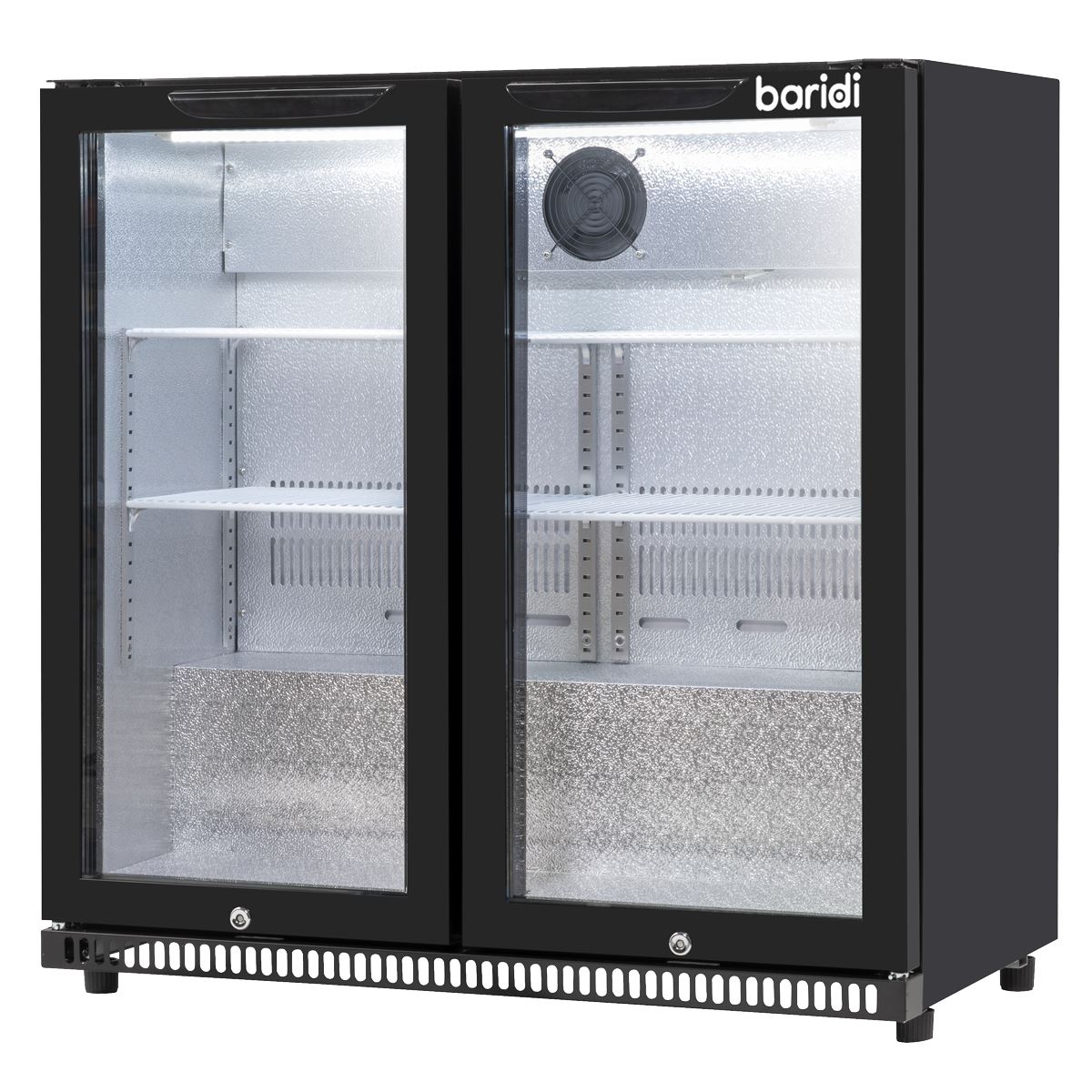 Baridi Hinged Double Door, Back Bar Drinks Fridge/Cooler, 190L Capacity DH272