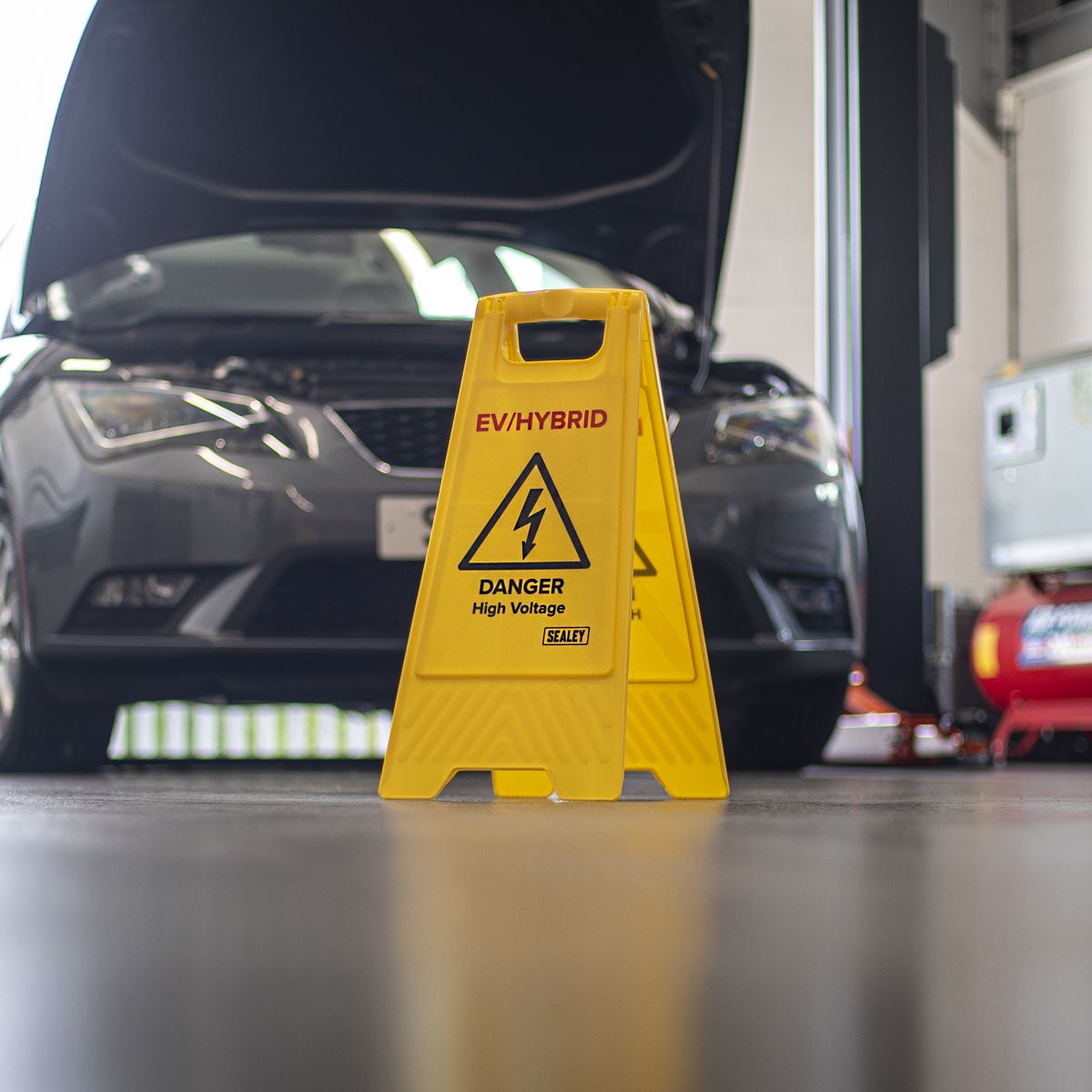 Sealey EV/Hybrid Floor Warning Signs - Pack of 2 EV19