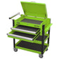 Sealey HD Mobile Tool & Parts Trolley 2 Drawer-Locking Top HV Green AP760MHV