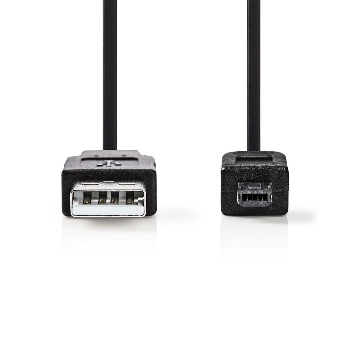 Nedis USB 2.0 Cable A Male to Hirose Mini 4-pin Male 2m Black CCGP60200BK20