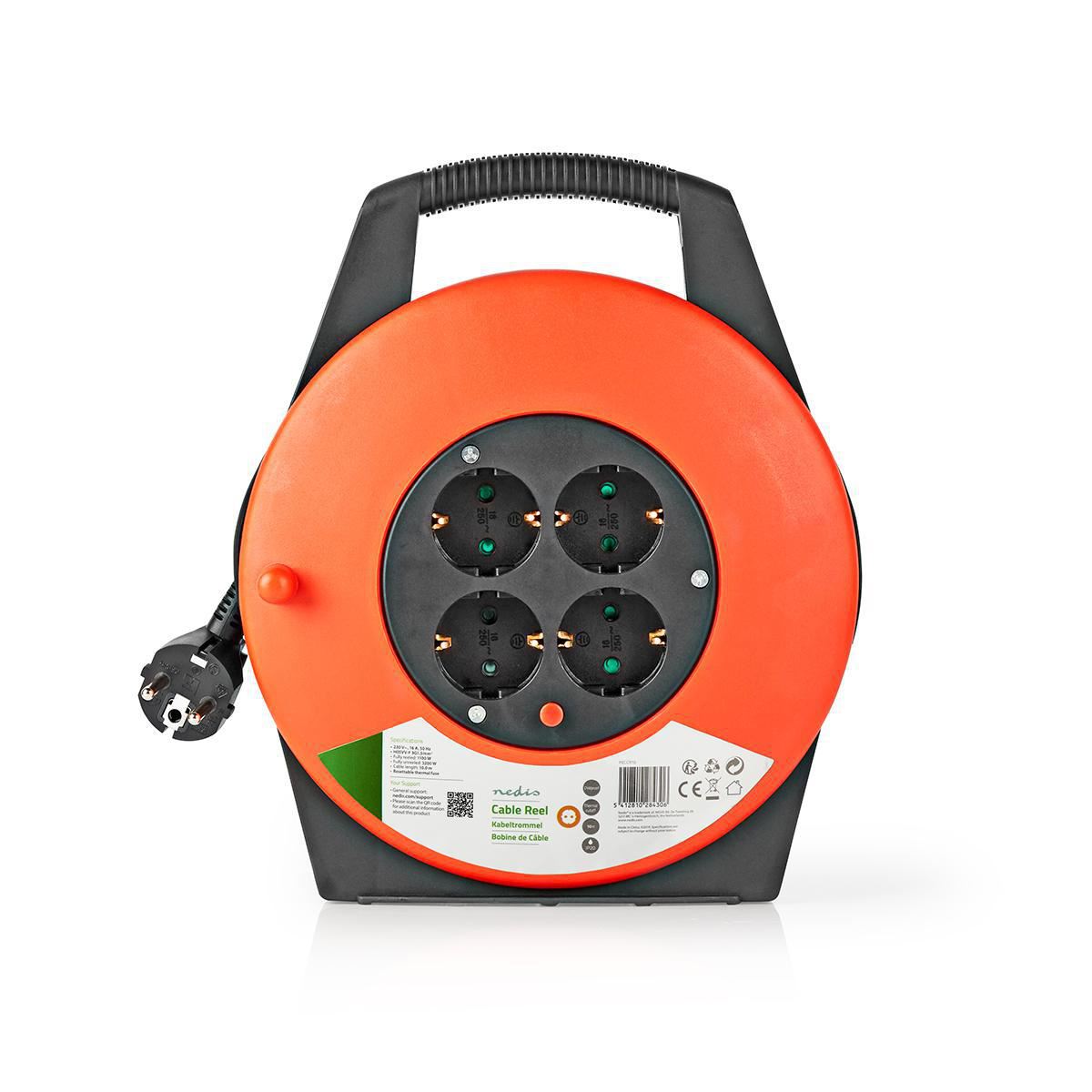 Nedis Cable Reel 10m H05VV-F 3G1.5 Thermal cutoff - PECCR10