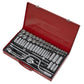 Sealey Socket Set 64pc 3/8" & 1/2"Sq Drive 6pt WallDrive - Met/Imp AK694