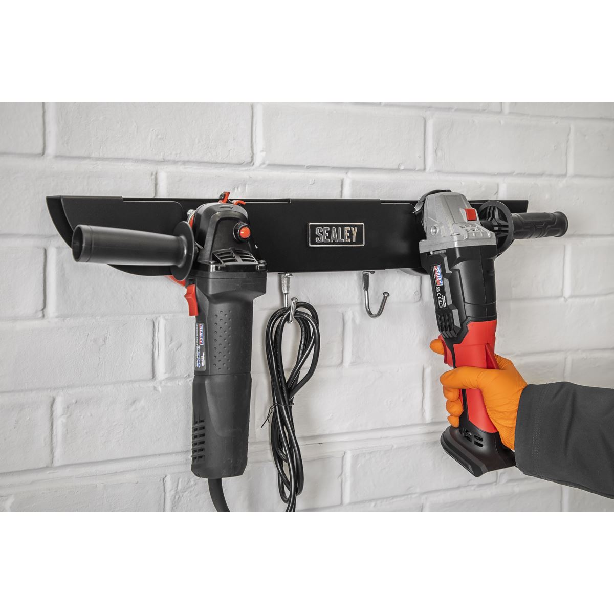 Sealey Angle Grinder Storage Rack 2-Bay AGSR2