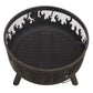 Dellonda Deluxe Firepit Fireplace Outdoor Patio Heater, Cooking Grill & Poker DG117