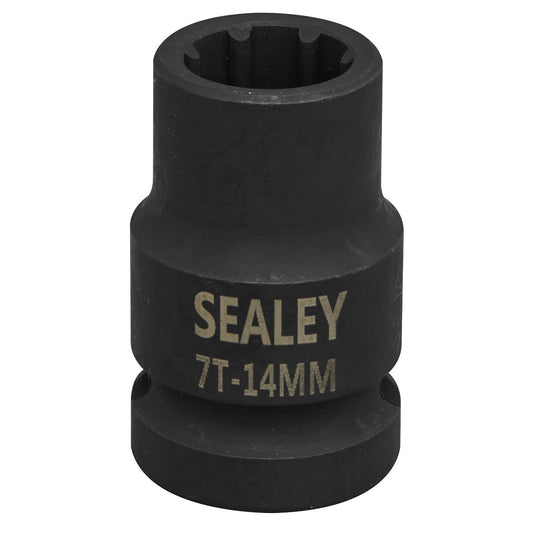 Sealey Brake Caliper Socket 1/2"Sq Drive 14mm 7-Point VS0985