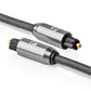 Nedis 3m Digital Audio Cable TosLink Male to TosLink Male Gun Metal Grey Braided - CATB25000GY30