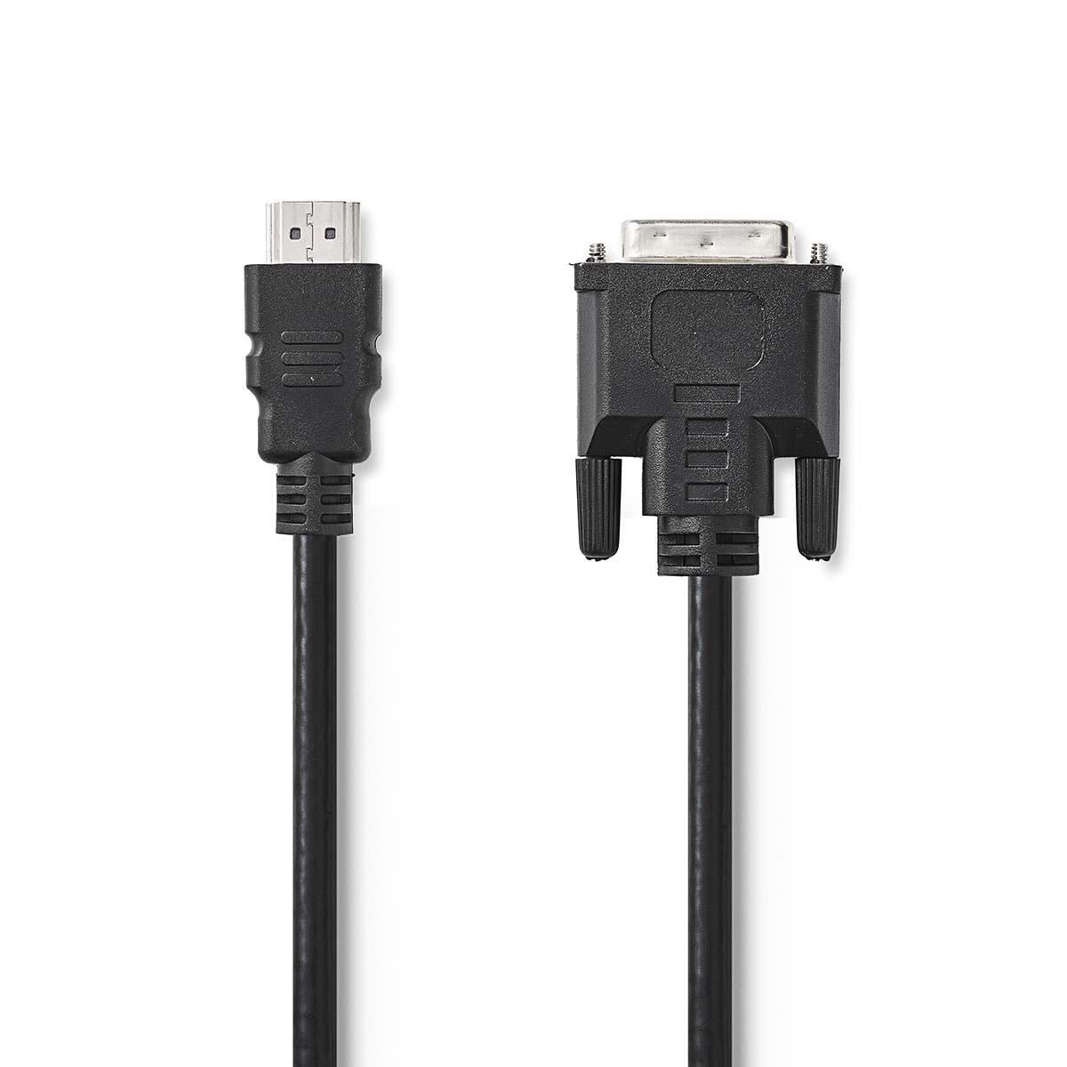 Nedis HDMI to DVI Cable HDMI Connector to DVI-D 24+1-Pin Male 10m Black