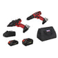 Sealey 2 x SV20 Series Cordless Power EU Tool Kit 20V Euro Plug - 2 Batteries