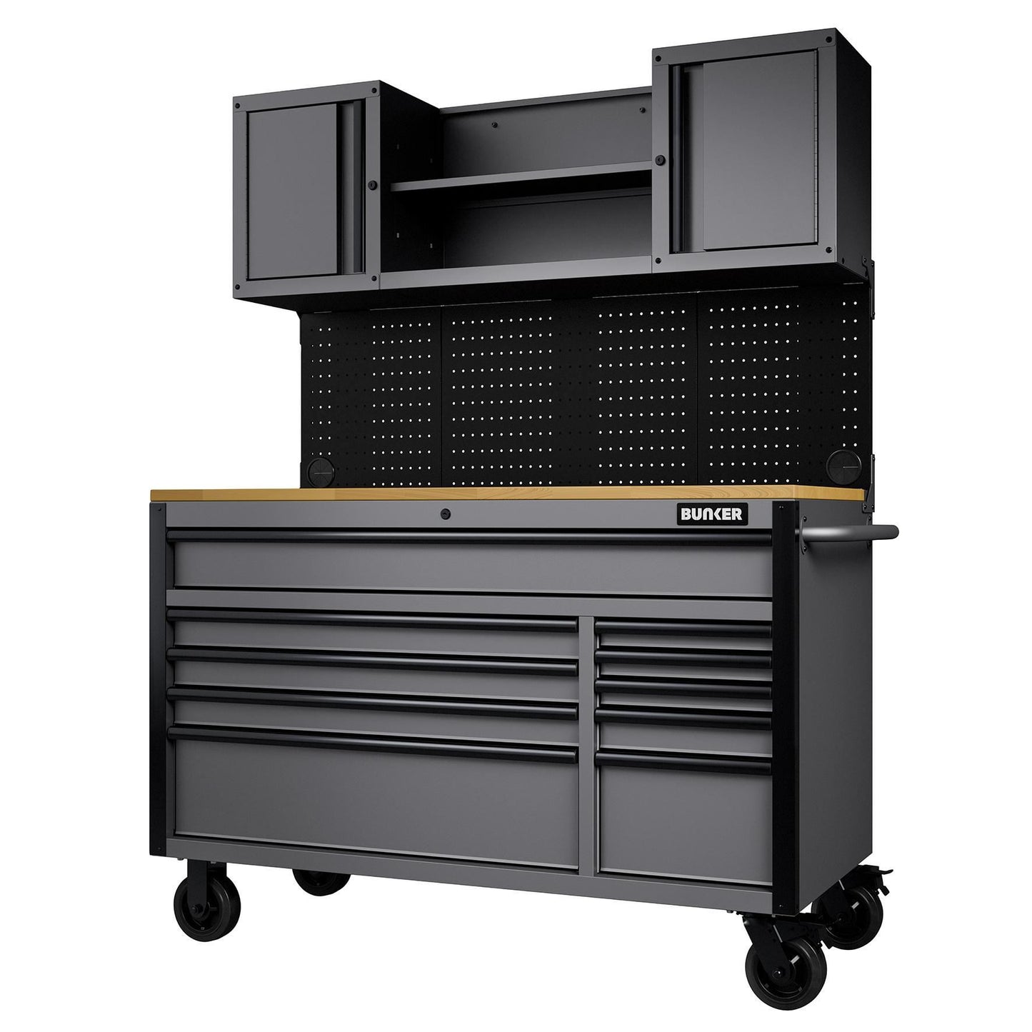 Draper 56"10 Drawer Workstation Sgrey B100-56WSSG