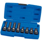 Draper 49460 8 Piece 1/2" Drive Impact Tamperproof Spline Set, M12,M14,M16,M18