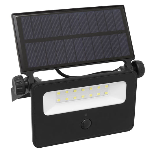 Sealey Extra-Slim Solar Floodlight with Wall Bracket 16W SMD LED LED16S
