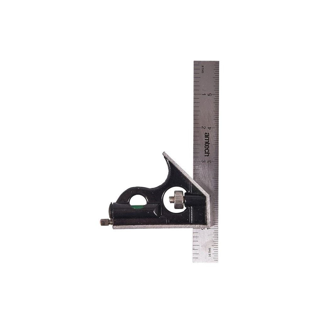 6'' 150mm Combination Square Stainless Steel Spirit Level Scribe Measu ...