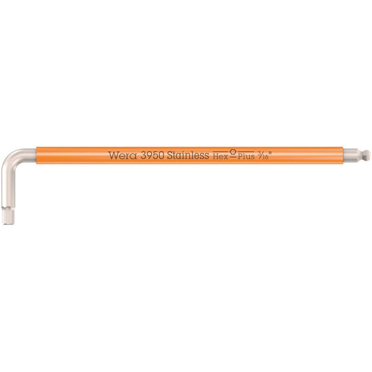Wera 3950 Spkl Stainless Steel Multicolour Hex Key 3/16"  022854