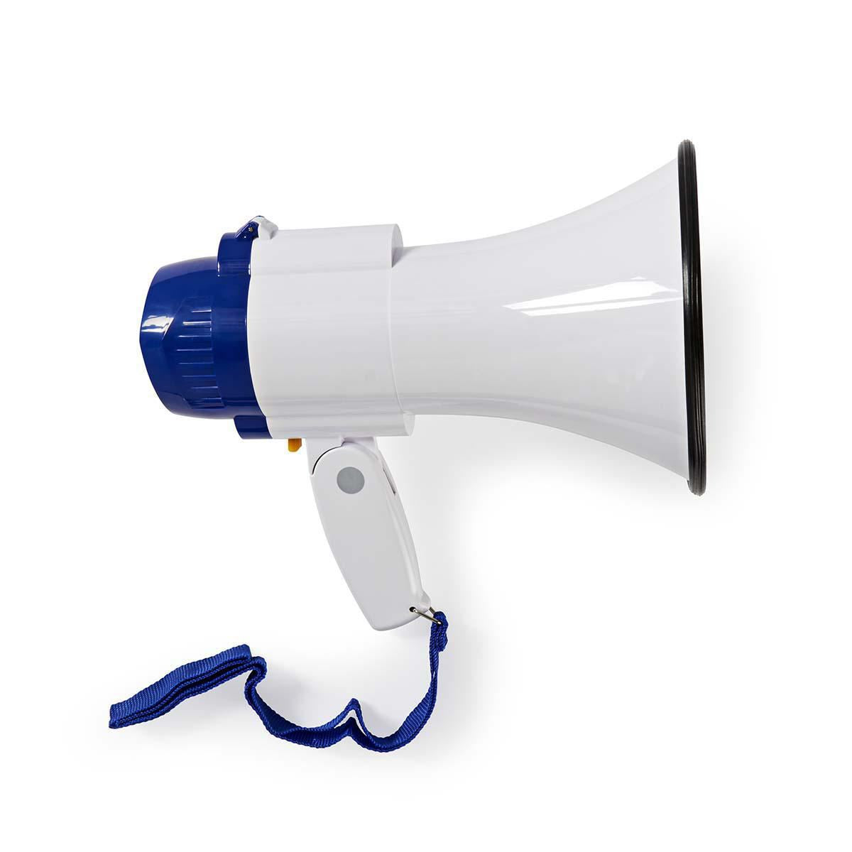 Nedis Megaphone 10W 250m Range Built-in Microphone White/Blue MEPH150WT