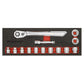 Sealey Low Profile Socket Set 14pc 3/8"Sq Drive Metric - Platinum AK5785