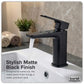 Baridi Basin Mixer Tap with Clicker Waste - Matt Black DH393