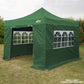 Sealey Dellonda Premium Side Walls/Doors/Windows for Gazebo/Marquee, Fits 2 x 2m Models - Dark Green DG144