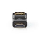 Nedis 90° HDMI Female to HDMI Male 90 Degree Coupler Gold Plated Gunmetal Grey - CVTB34901GY