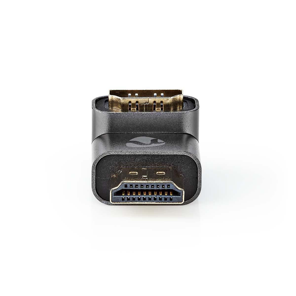 Nedis 90° HDMI Female to HDMI Male 90 Degree Coupler Gold Plated Gunmetal Grey - CVTB34901GY