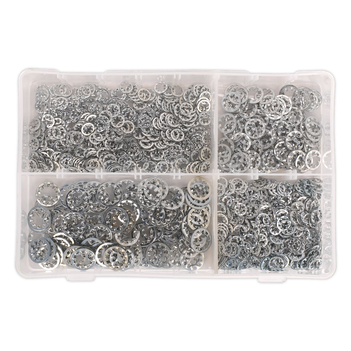 Sealey Lock Washer Assortment 1000pc Serrated Internal M5-M10 Met AB057LW