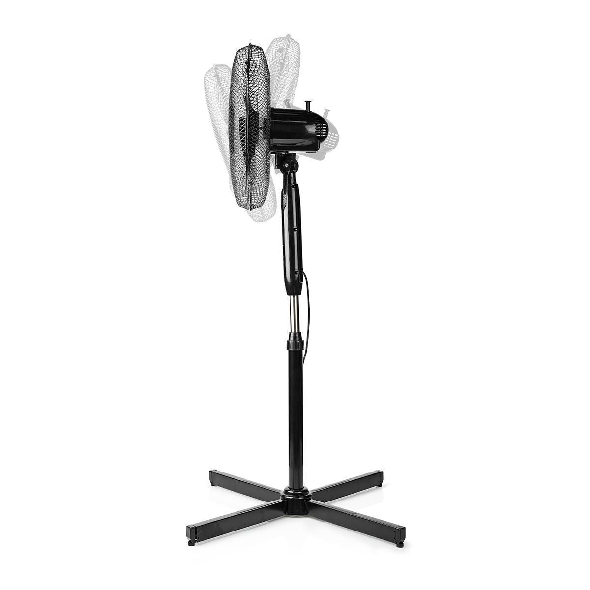 Nedis Stand Fan 40cm 3-Speed Oscillation 40W Adjustable height Shut-off Timer - FNST15CBK40