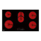 Baridi Integrated Ceramic Hob with 5 Cooking Zones 90cm - Black Glass DH389