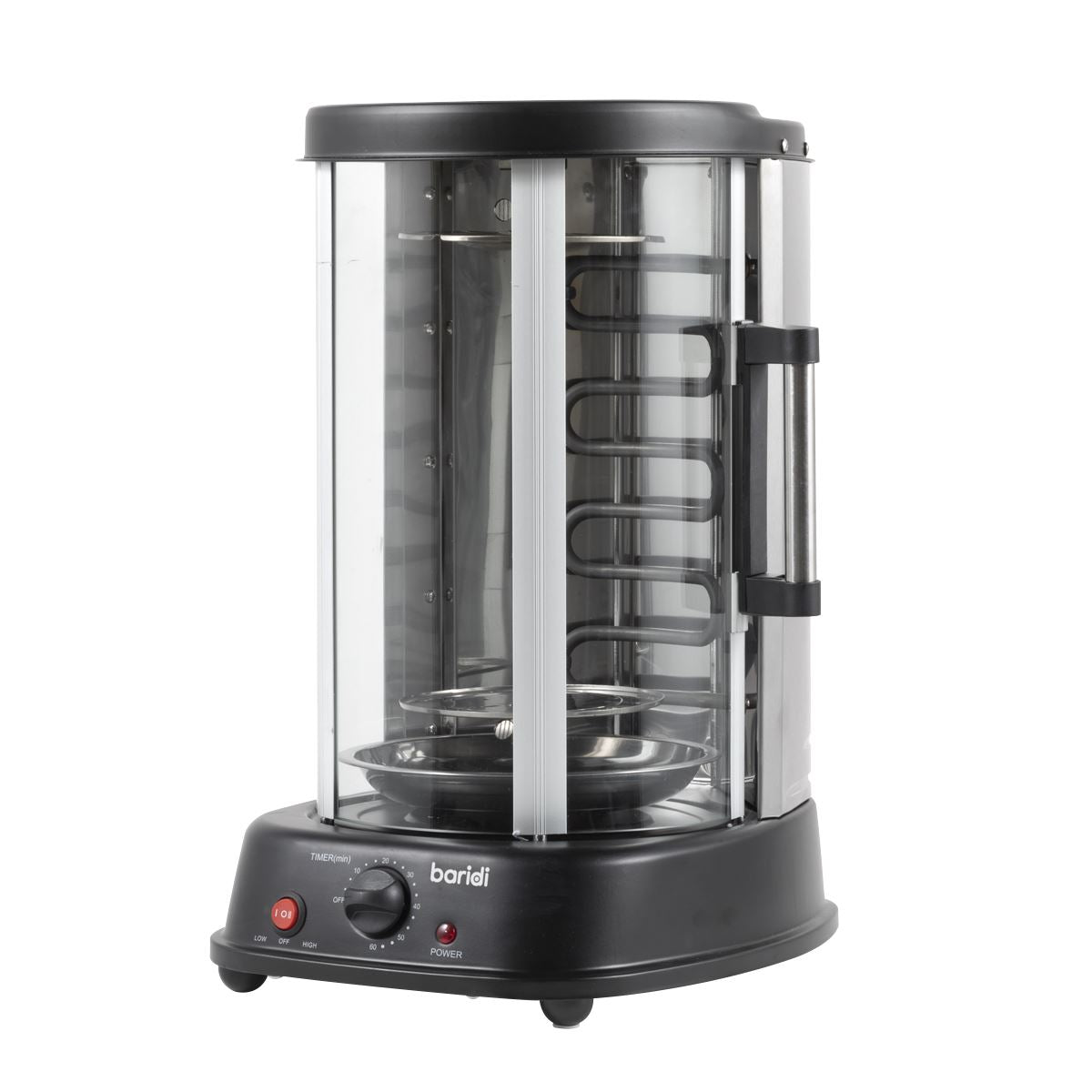 Sealey Baridi Rotisserie Grill, Kebabs, Gyros, Skewers, Roasts, 1500W, 21L, Black DH216