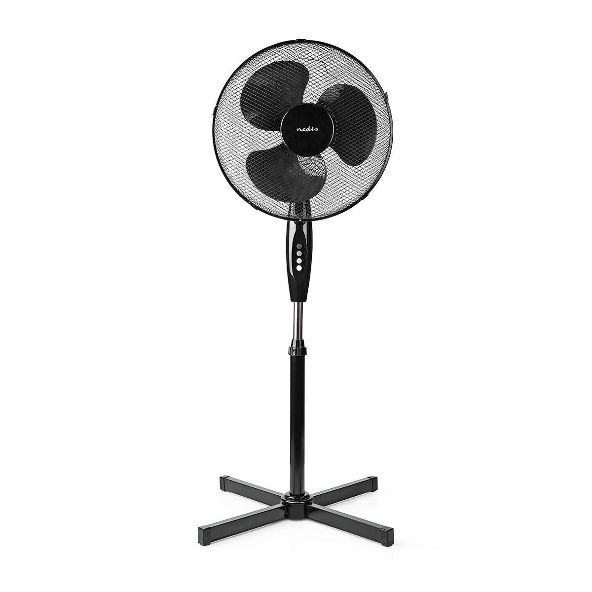 Nedis Stand Fan Diameter 40 cm 3-Speed Oscillation 45W Adjustable height Black