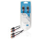Konig Stereo audio cable 2x RCA male to 2x male 3m grey - CABW24200AT30