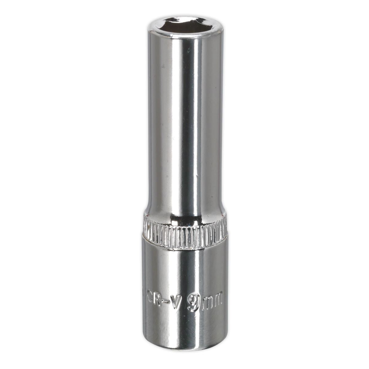 Sealey WallDrive Socket 9mm Deep 3/8"Sq Drive Fully Polished SP3809D