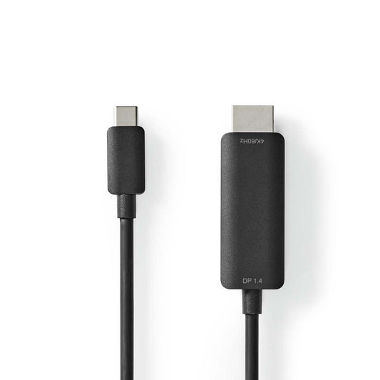 USB Adapter USB 3.2 Gen 1 USB-C Male HDMI Connector 2m Round Nickel Plated PVC