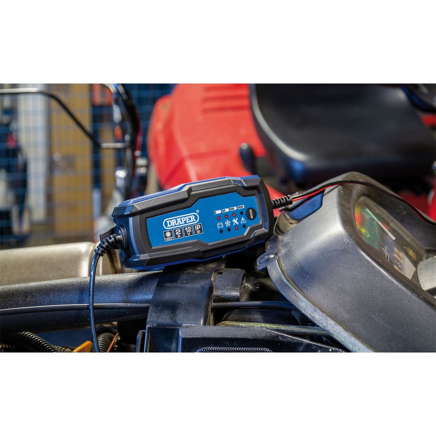 Draper 12V Smart Charger Battery Maintainer 2A Trickle Charge Booster Portable - 53488