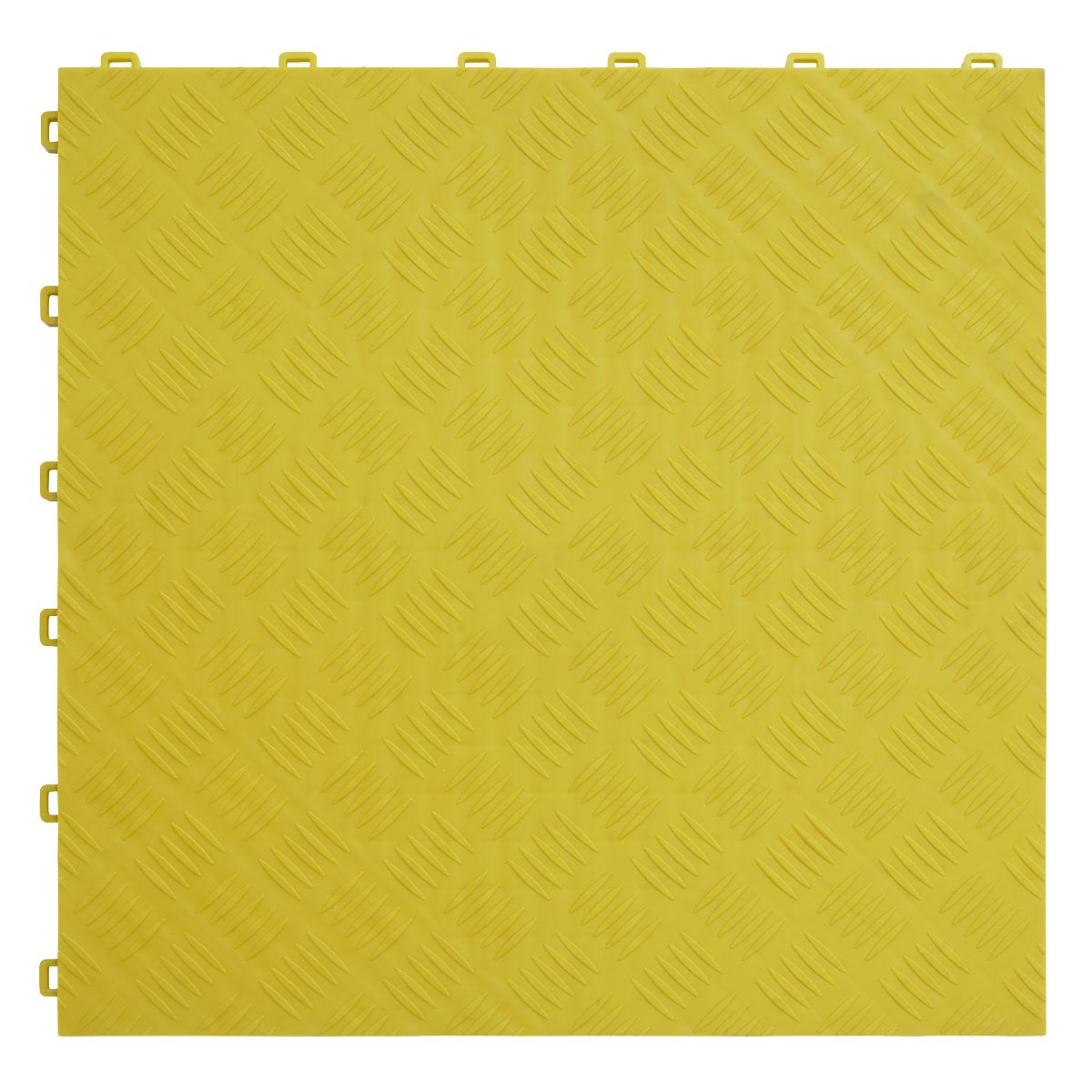 Sealey Polypropylene Floor Tile - Yellow Treadplate 400x400mm Pk 9 FT3Y