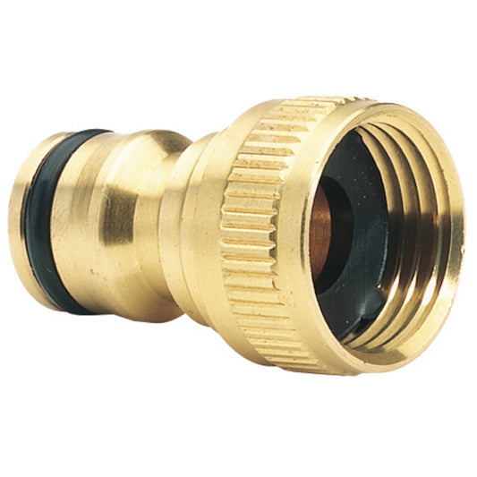 Genuine Draper Expert Brass 1/2" BSP Garden Hose Tap Connector - 36197
