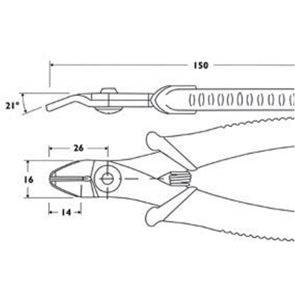 Piergiacomi Side cutter 137mm evolution - PG-TR58