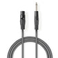 Nedis Unbalanced XLR Audio Cable XLR 3-pin Female to 6.35mm Male 10m Grey - COTG15120GY100