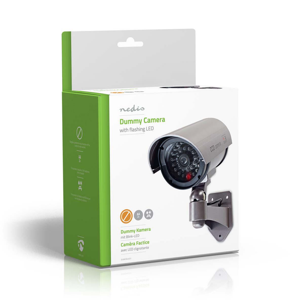 Nedis Dummy Security Camera Bullet IP44 Grey DUMCB40GY