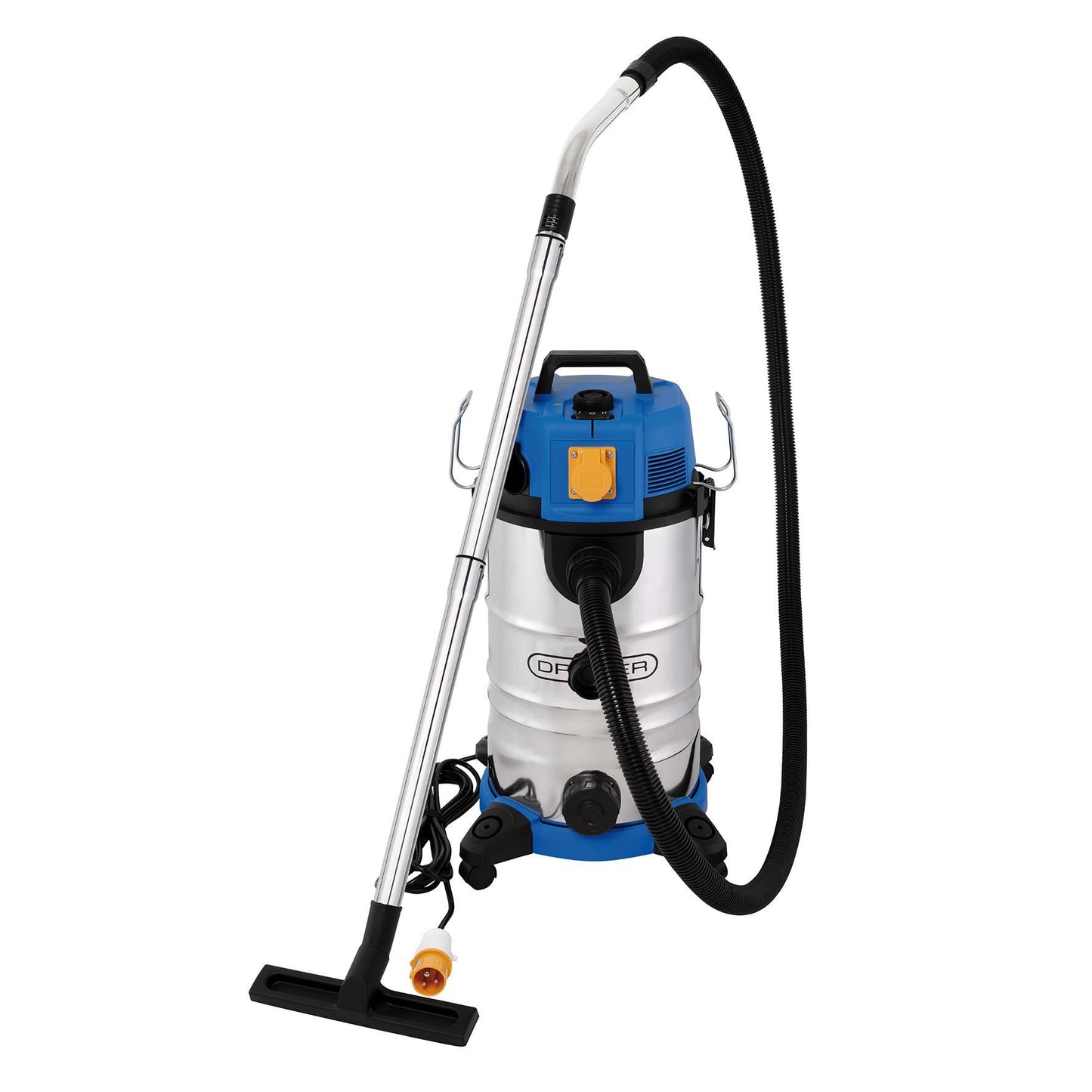 Draper 110V M-Class Dust Extractor, Wet and Dry Vacuum Cleaner with Power Take-Off, 35L, 1100W