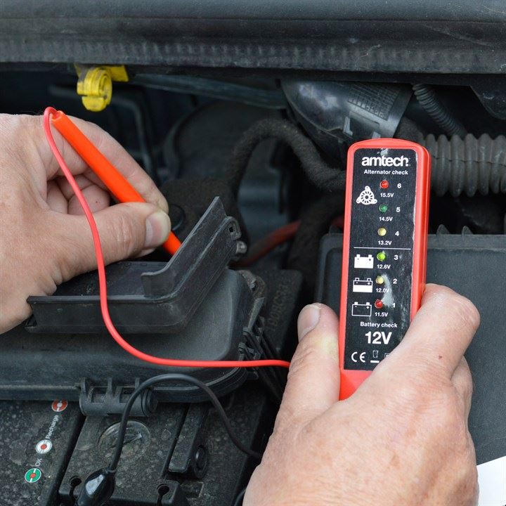 Amtech Battery & Alternator Tester 6 LED Test Car Van 12 V Diagnostic Tool - L4300
